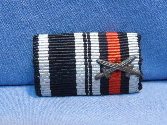 Original WWII German Two-Position Ribbon Bar, 1914 Iron Cross, UNISSUED