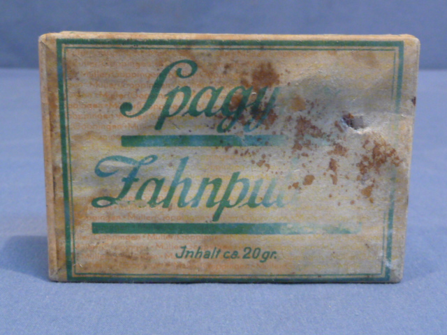 Original WWII Era German Spagyro Zahnpulver Tooth Powder, RM Priced!