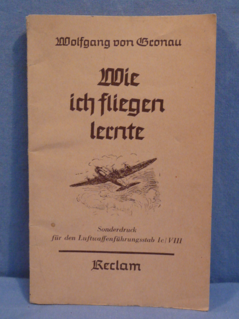 Original WWII German How I Learned to Fly Book, Wie ich fliegen lernte