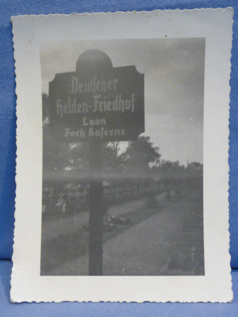 Original WWII German Photograph of a German Hero's Cemetery