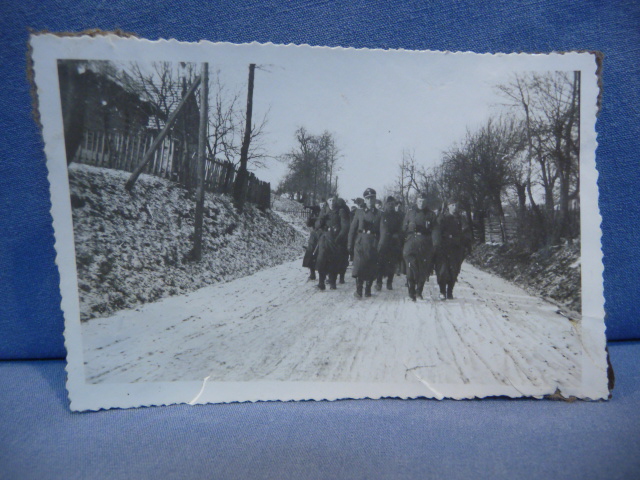 Original WWII German Waffen-SS Photograph, Unit on the March