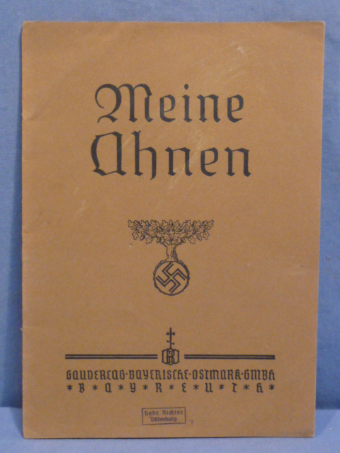 Original Nazi Era German Meine Ahnen (My Ancestors) Book