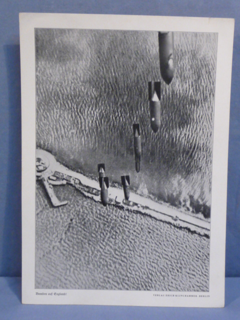 Original WWII German Military Themed Print, Bomben auf England! (Bombs on England!)