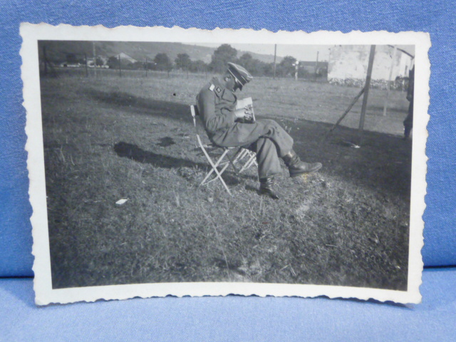 Original WWII German Photograph of Waffen-SS Officer Sleeping