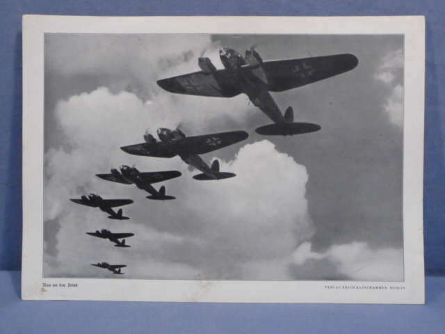 Original WWII German Military Themed Print, Fly to the Enemy