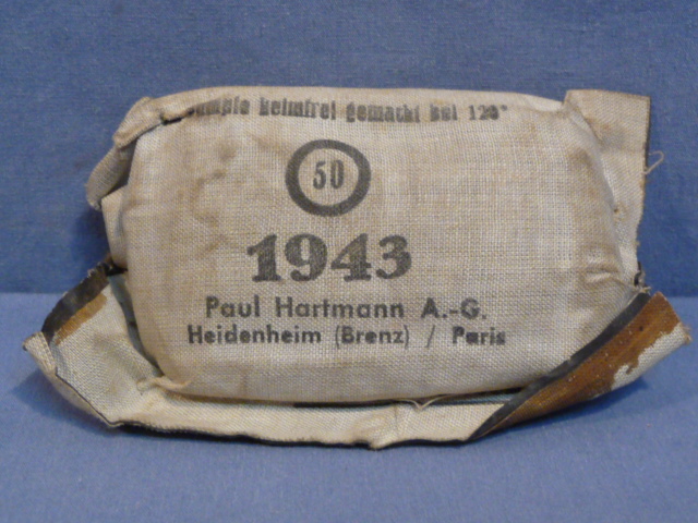 Original WWII German Soldiers 1st Aid Bandage, Small