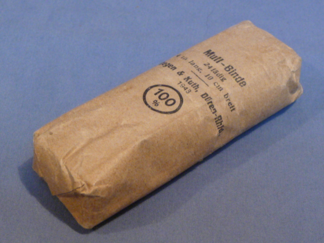 Original WWII German 1943 Dated Small Bandage, Mull-Binde