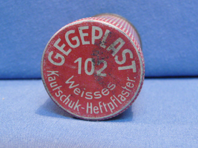 Original WWII Era German White Rubber Adhesive Plaster Tin, GEGEPLAST
