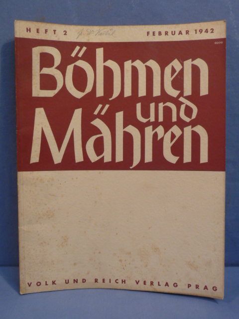 Original WWII German B�hmen und M�hren Magazine, February 1942