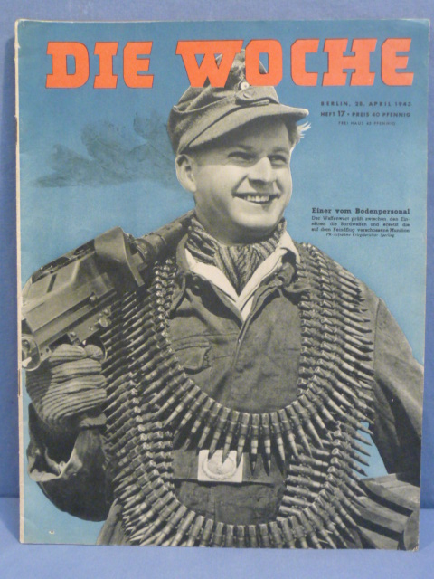 Original WWII German Magazine Die Woche, April 1943