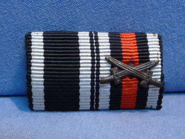 Original WWII German Two-Position Ribbon Bar, 1914 Iron Cross, UNISSUED