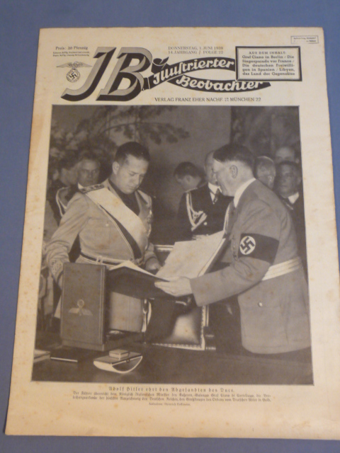 Original Nazi Era German Magazine, Illustrierter Beobachter, HITLER