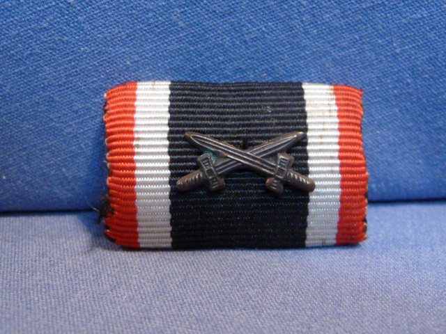 Original WWII German War Merit Cross 2nd Class w/Swords Ribbon Bar, UNUSED