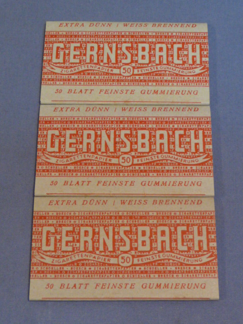 Original WWII German Set of 3 Packs of GERNSBACH Cigarette Papers