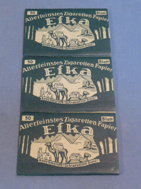 Original WWII German Set of 3 Packs of Efka Cigarette Papers