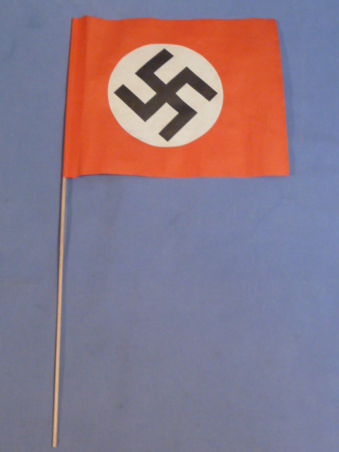 Original Nazi Era German Paper NSDAP Party Rally Flag, UNUSED!