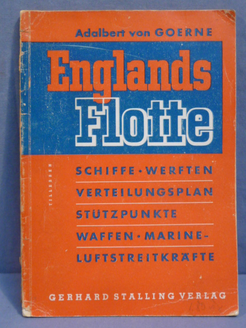 Original WWII German England's Fleet Book, Englands Flotte