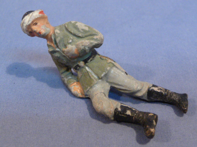 Original Nazi Era German Wounded Toy Soldier, Unmarked