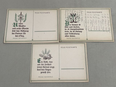 Original WWII German Set of Postcards with Notes
