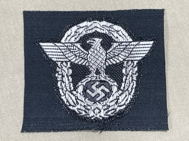 Original WWII German Panzer Police M43/Overseas Cap Insignia