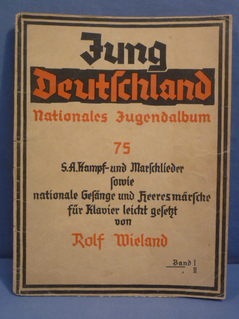 Original Nazi Era German National Youth Album (Nationales Jungendalbum) Piano Song Book