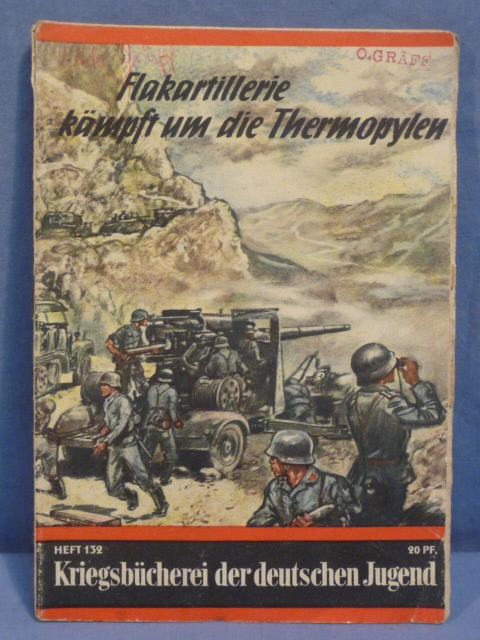 Original WWII German War Library of the German Youth Book, Flakartillerie