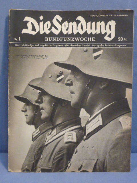 Original Nazi Era German Signals Weekly Magazine, Die Sendung