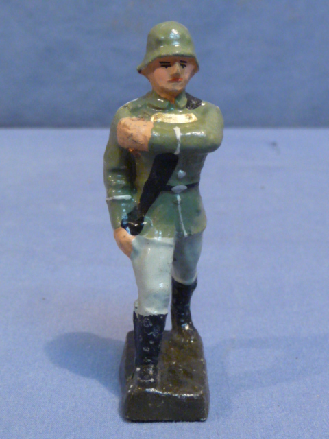Original Nazi Era German Toy Soldier Army Standard Bearer, SCHUSSO