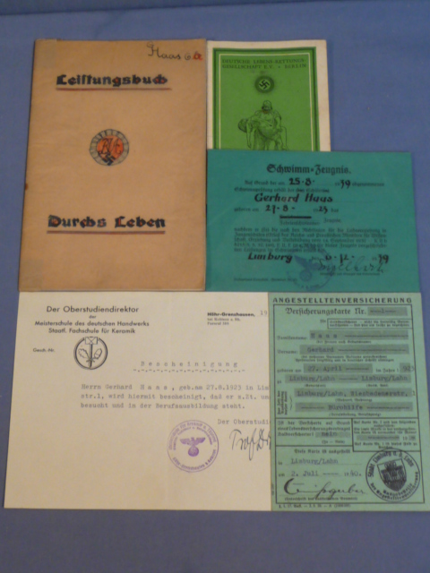 Original Nazi Era German National Youth Sports (RJA) Member's Documents Grouping