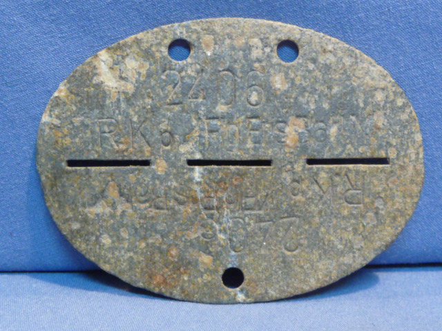 Original WWII German ID Tag (Erkennungsmarke), R.Kp/Fla.Ers.Batl.X