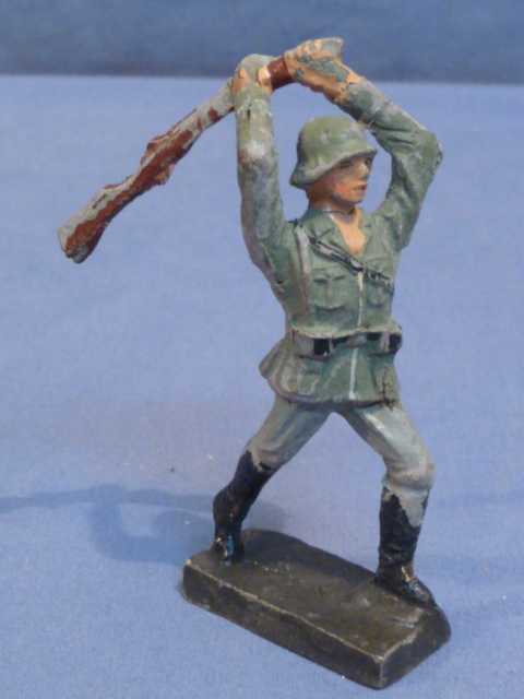 Original Nazi Era German Toy Soldier Attacking with Rifle