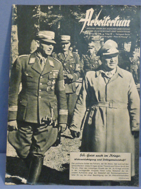 Original WWII German DAF Magazine, ARBEITERTUM