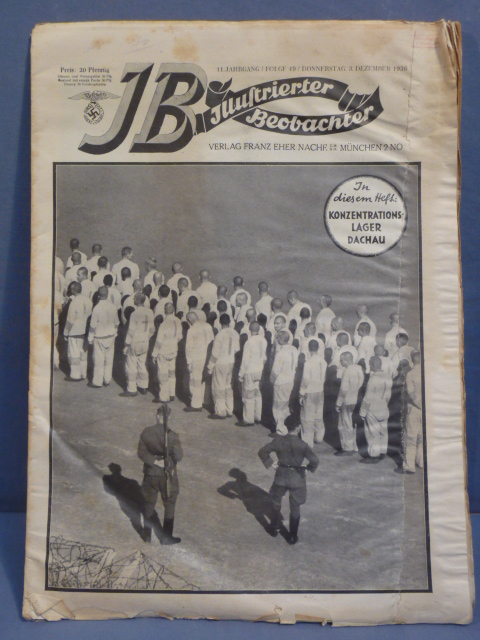 Original Nazi Era German Magazine, Illustrierter Beobachter DACHAU!