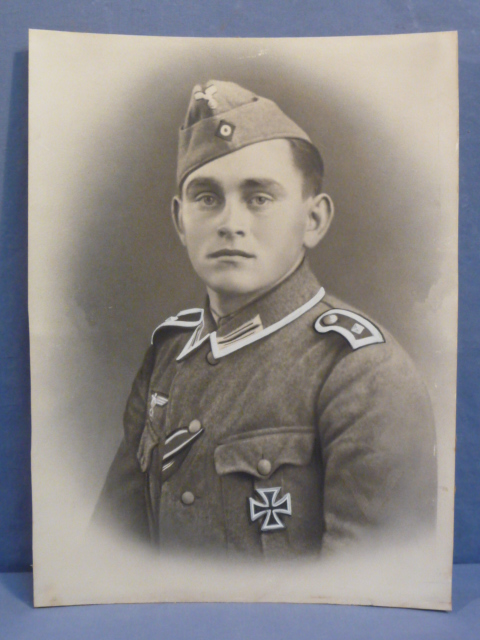 Original WWII German Detail Enhanced Photograph, Decorated Army NCO