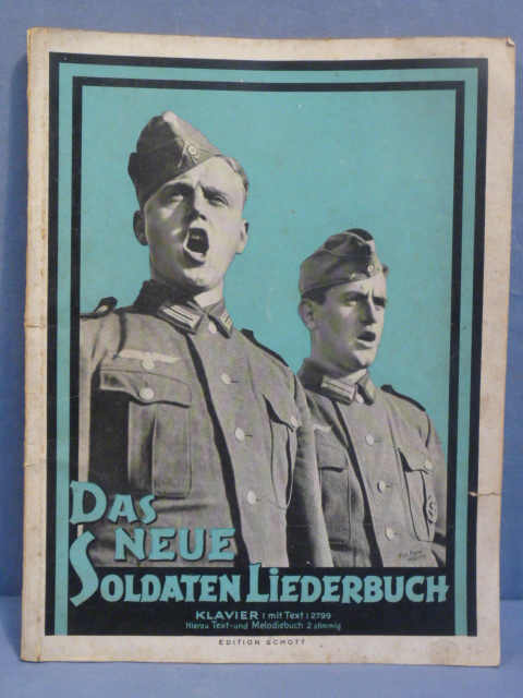 Original WWII Era German Large Size Piano Song/Music Book, Das Neue Soldaten Liederbuch