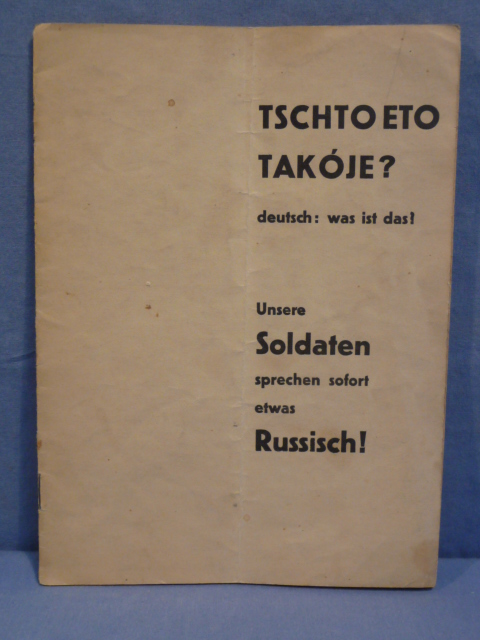 Original WWII German Soldier's Language Guide, German/Russian