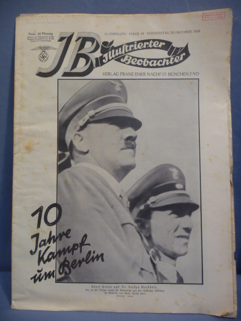 Original WWII German Magazine, Illustrierter Beobachter HITLER!