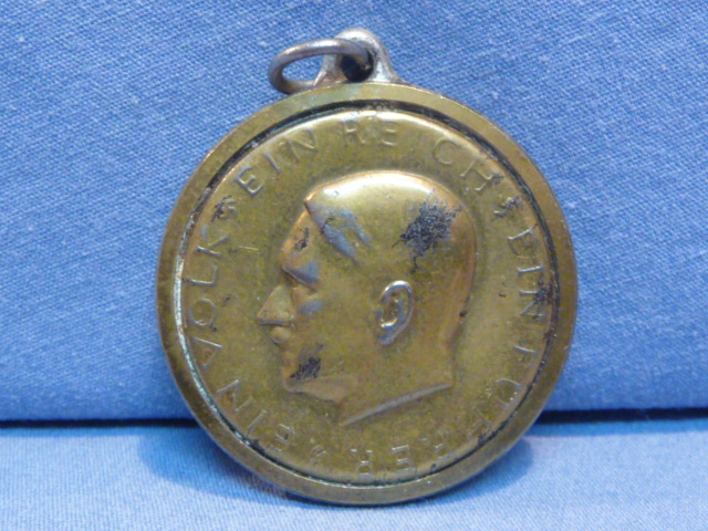 Original Nazi Era German Hitler Pendant, EIN VOLK EIN REICH EIN FHRER