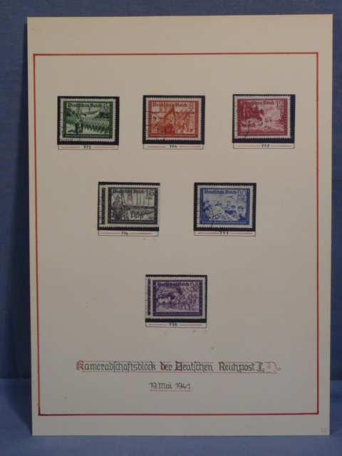 Original Nazi Era German Post Office II (Reichpost II) Stamp Set, MOUNTED