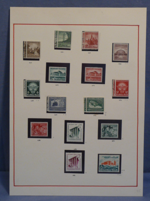 Original Nazi Era German Stamp Set, MOUNTED