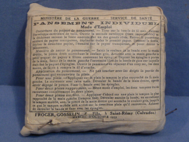 Original WWII French Soldier's First Aid Bandage