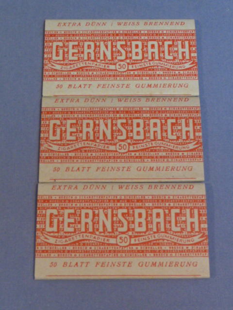 Original WWII German Set of 3 Packs of GERNSBACH Cigarette Papers