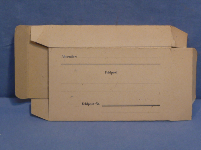 Original WWII German Soldier's Feldpost Box, UNFOLDED
