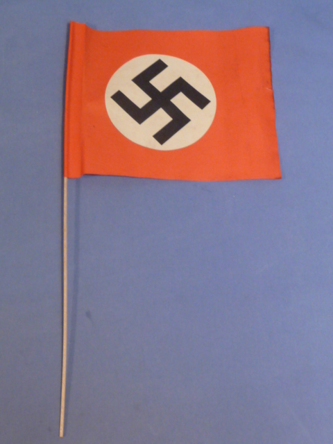 Original Nazi Era German Paper NSDAP Party Rally Flag, UNUSED!