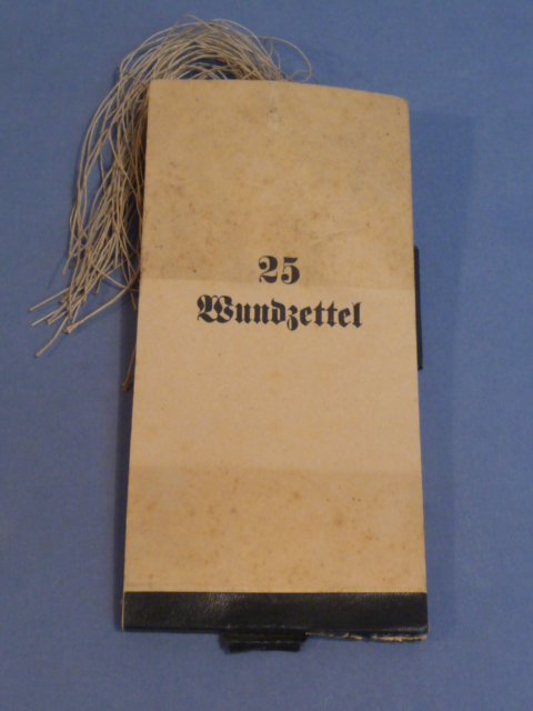 Original WWII German Medical Tag for Wounded Person SET, Wundzettel