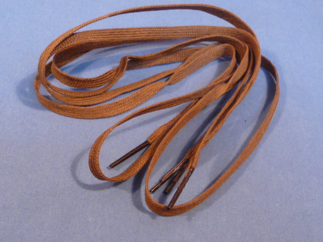 Original WWII German BROWN 80cm Shoe Laces, Pair