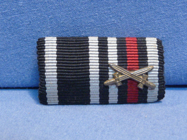 Original WWII German Two-Position Ribbon Bar, 1914 Iron Cross, UNISSUED