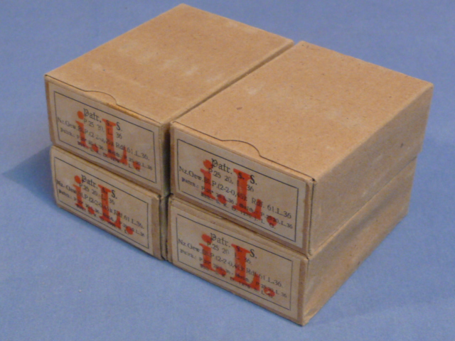 Original WWII German Cardboard 8mm In Stripper Clips Ammunition Boxes, Set of 4