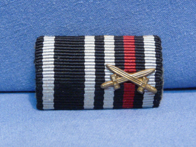 Original WWII German Two-Position Ribbon Bar, 1914 Iron Cross, UNISSUED