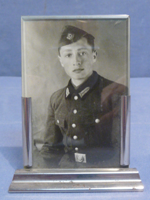 Original Nazi Era German RAD Soldier's Small Framed Photograph